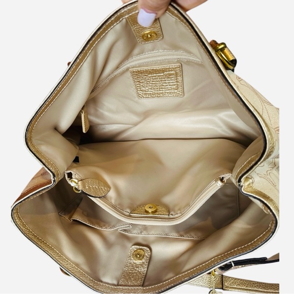 Coach Penelope Signature Metallic Carryall F19231 EUC - Picture 7 of 12